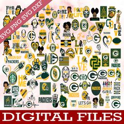 bundle 105 files green bay packers football team svg, green bay packers svg, nfl teams svg, nfl svg, png, dxf, eps