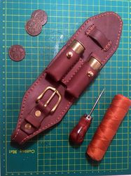 leather pattern bracers for shotgun 12 caliber