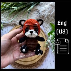 pdf crochet amigurumi red panda pattern