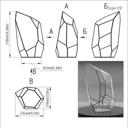 project 214. stained glass printable pattern. brillant3d