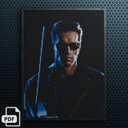 the terminator cross stitch pattern, digital pdf