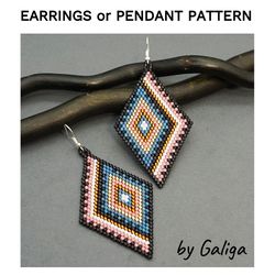 pink blue gold beaded earrings pattern brick stitch geometric seed bead earring beading design beadwork jewelry making