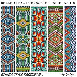 peyote bracelet patterns tribal ethnic huichol native diy jewelry design seed bead cuff beaded beadwork delica