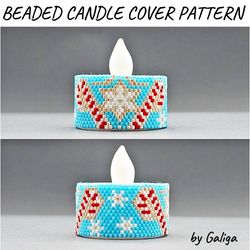christmas snowflakes led candle holder pattern xmas tealight candle cover beaded blue tea light wrap electric candle