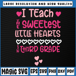 Teacher Third Grade SVG, Cute Hearts Love Teach Svg Pn, 100 Days of Paw Some Ness, 100th Day of School, Digital Download