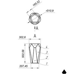 project 229. h500. stained glass printable pattern. brillant3d