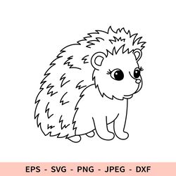 cute hedgehog svg baby animal dxf file for cricut woodland cut