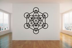 metatron cube sticker wall sticker vinyl decal mural art decor