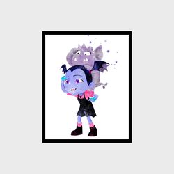 vampirina disney art print digital files decor nursery room watercolor