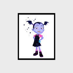 vampirina disney art print digital files decor nursery room watercolor