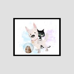 bolt disney art print digital files nursery room watercolor