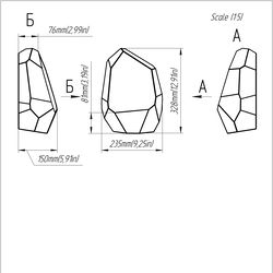 project 250. stained glass printable pattern. brillant3d