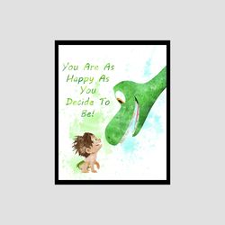 good dinosaur disney art print digital files nursery room watercolor