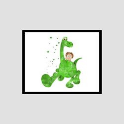 good dinosaur disney art print digital files nursery room watercolor