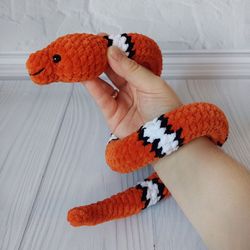 crochet plush corn snake lovers. crochet snake.