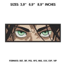 eren eyes embroidery design file/ attack on titan anime embroidery design/ machine  design pes dst. eren yeager