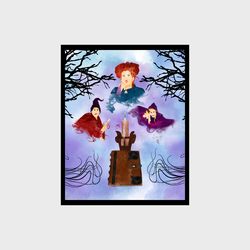 hocus pocus disney art print digital files decor nursery room watercolor