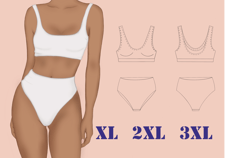 PDF Sewing Pattern for Bra Sizes Xs S M L Xl 