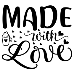 made-with-love typography tshirt  downlaod by vectorfreek