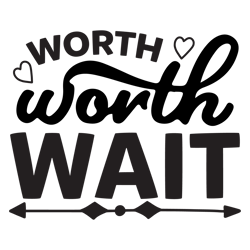 worth-the-wait-typography tshirt design download by  vectofreek  team