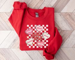 cute valentines sweatshirt, be mine sweatshirt, valentines day, conversation hearts shirt, i love you shirt, heart candy