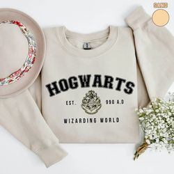 hogwarts wizarding world sweatshirt, magical wizard crewneck sweatshirt, harry potter sweatshirt, witch shirt