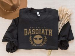 embroidered basgiath war college sweatshirt, fourth wing shirt, dragon rider, rebecca yorros, fourth wing shirt