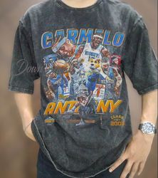 vintage carmelo anthony hoodie shirt, wash carmelo anthony oversize hoodie shirt, vintage basketball hoodie shirt