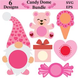 candy dome svg & eps bundle | papercraft