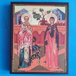 saints cyprian and justina icon | orthodox gift | free shipping from the orthodox store