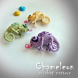 chameleon brooch crochet pattern, amigurumi toy pattern, crochet brooch diy, crochet tutorial, how to crochet guide