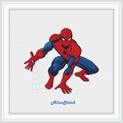 cross stitch pattern spiderman superhero comics spider man superman red blue counted crossstitch patterns download pdf