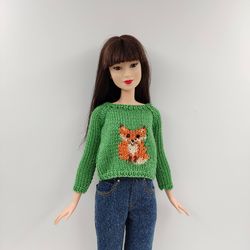 barbie doll clothes fox sweater 2