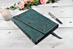 leather a5 ring binder folder