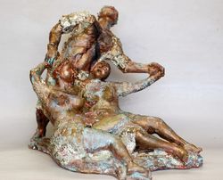 sculpture of lovers, ceramic artwork, erotic sculpture, nude sculpture, erotic figurine ,ceramic sculpture, ceramic art