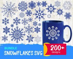 snowflakes png & svg bundle