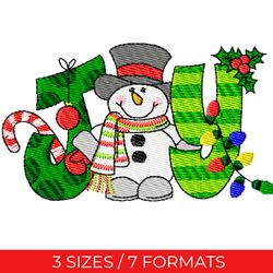 snowman, embroidery file, machine embroidery designs, christmas embroidery