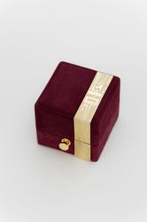 ring box genuine suede monogrammed classic velvet ringbox vintage handmade antique engagement wedding proposals temple