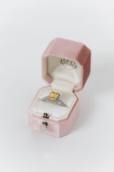 velvet ring box monogrammed vintage style octagon handmade monogram engagement wedding ring proposals styled shoots