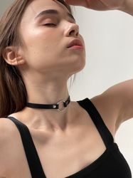 genuine leather choker, women's choker, leather choker, woman leather necklace, leather collar