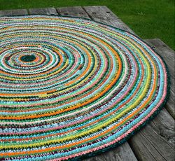 handmade round rug, crochet handmade rug, interior crochet rug