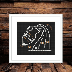 aquarius cross stitch pattern, horoscop cross stitch chart, animals cross stitch, hoop art, embroidery,  aquariu xstitch