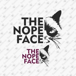 the nope face sarcastic cat parody humour vinyl cut file