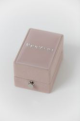 genuine suede jewelry box - oblong - velvet vintage style handmade monogram engagement wedding proposals temple