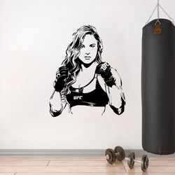 ronda rousey sticker ufc stars american fighter ultimate fighting championship wall sticker vinyl decal mural art decor