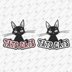 tats and cats tattoo lover vinyl cut file graphic design