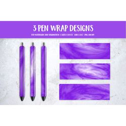 purple marble pen wrap template. sublimation or waterslide