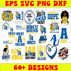 bundle 24 files allen university football team svg, allen university svg, hbcu team svg, mega bundle