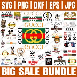 bundle 50 files fashion brand svg, fashion bundle svg, gucci logo, chanel logo, champion logo, lv logo bundle