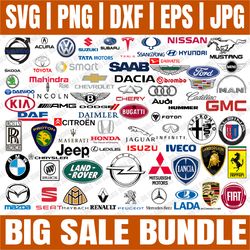 bundle 70 files world's car brand logos bundle svg, honda, toyota,lamborghini,volkswagen, mercedes svg, car logo brand